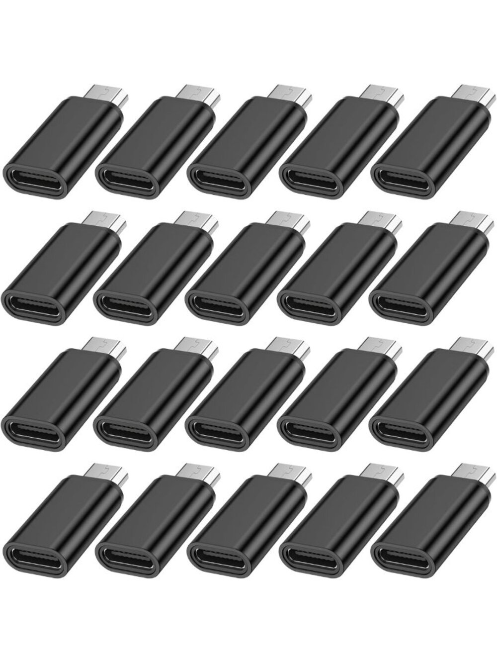 20-Pack USB C to Micro USB Adapters, Type C Female to Micro B Male Converter for